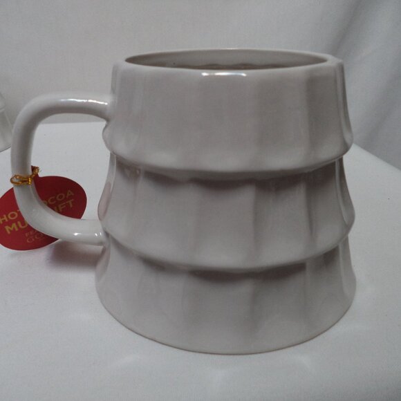 Godiva Christmas Tree mug cup Set 2 Stoneware by Modern Gourmet 20 oz NEW NWT - Picture 8 of 15